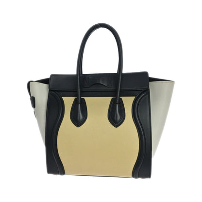 Celine Tricolor Luggage Leather, Multicolour, Leather, Handbag