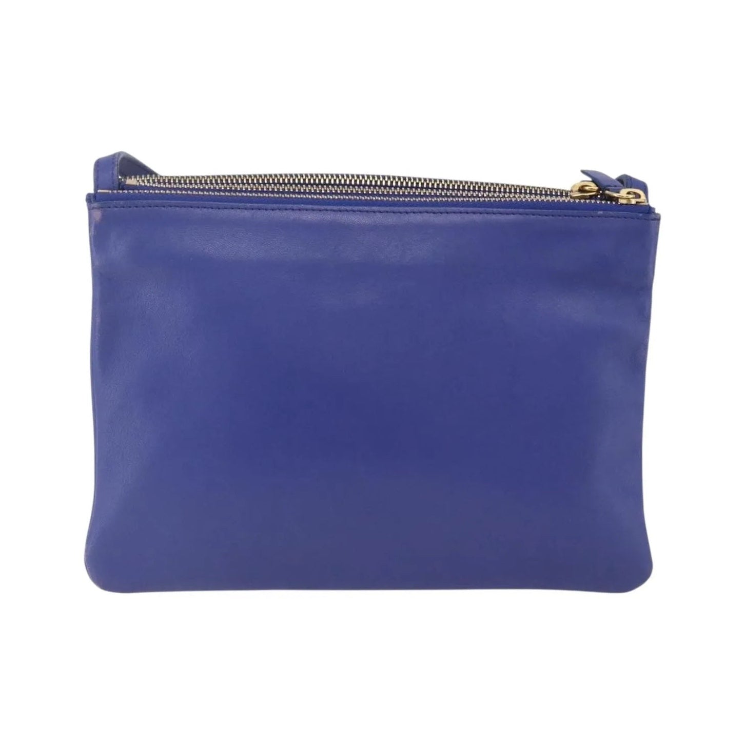 Celine Trio Leather, Blue, Leather, Shoulder Bag