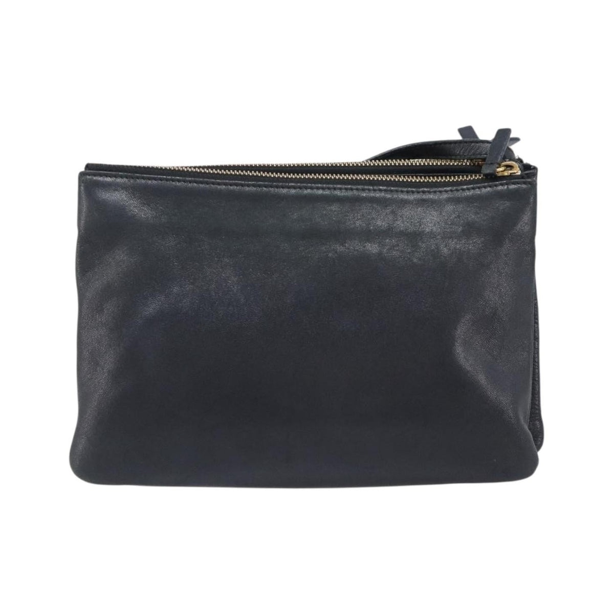 Celine Trio Leather, Black, Leather, Crossbody Bag