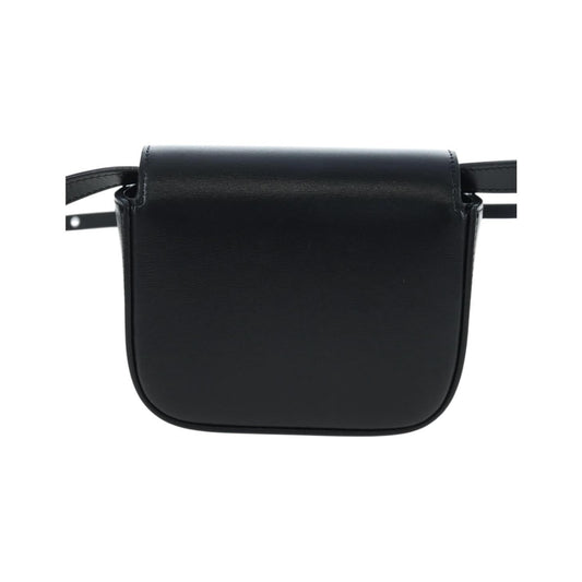 Celine Triomphe Smooth Calfskin, Black, Leather, Shoulder Bag