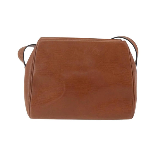 Celine Vintage Circle Logo Leather, Brown, Leather, Shoulder Bag