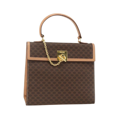 Celine Vintage Handbag Toile Céline, Brown, Canvas, Handbag
