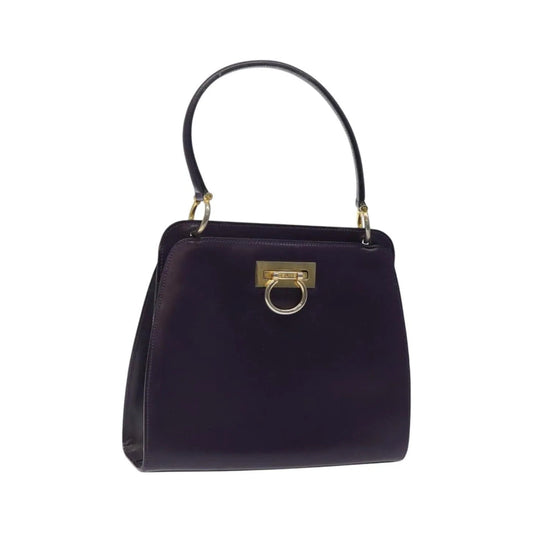Celine vintage Leather, Purple, Leather, Handbag