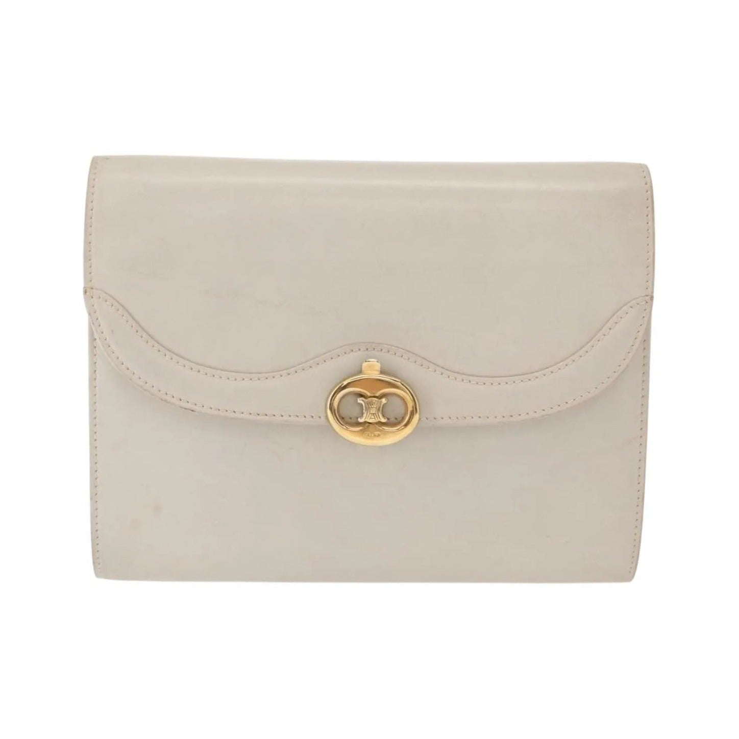 Celine Vintage Leather, Ecru, Leather, Shoulder Bag