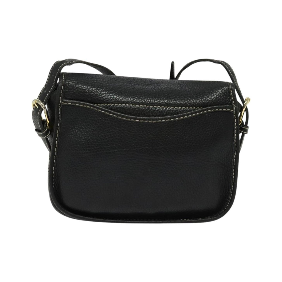 Celine Vintage Leather, Black, Leather, Shoulder Bag