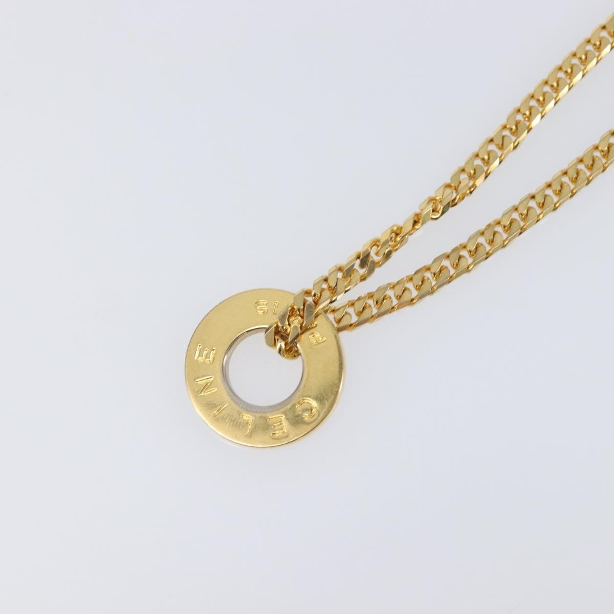 Celine Vintage Logo Circle Pendant - Brandsamsara