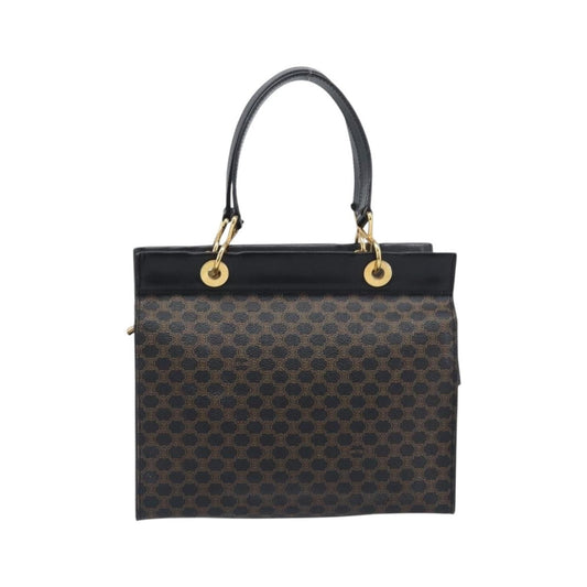 Celine Vintage Macadam Canvas, Black, PVC, Tote Bag