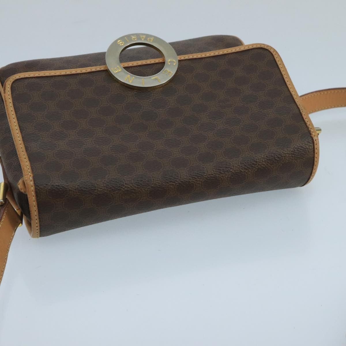 Celine Vintage Macadam Circle Logo Shoulder Bag - Brandsamsara