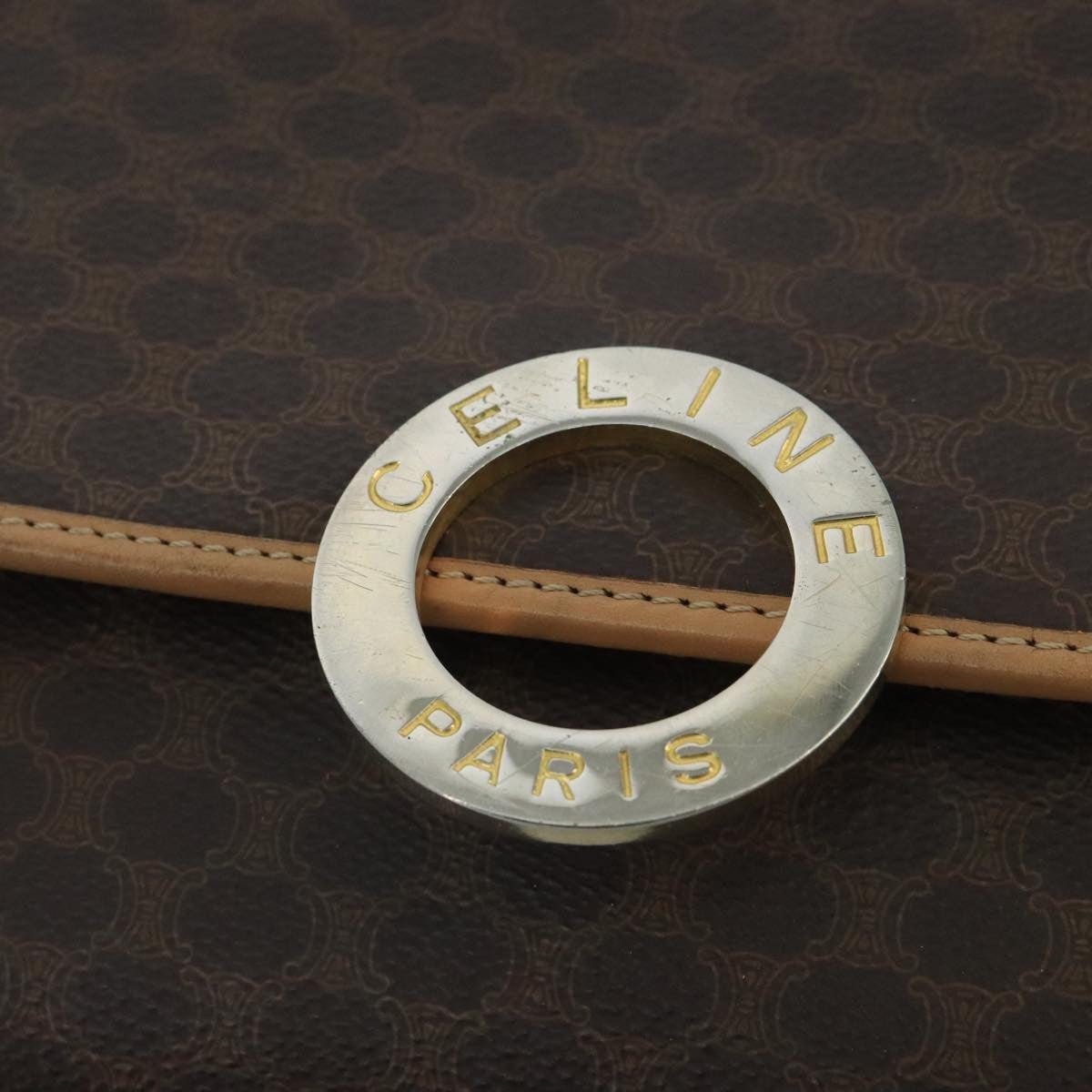 Celine Vintage Macadam Circle Logo Shoulder Bag - Brandsamsara