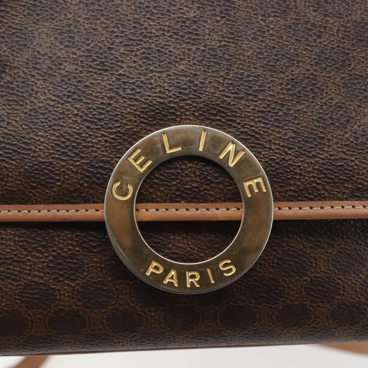 Celine Vintage Macadam Circle Logo Shoulder Bag - Brandsamsara