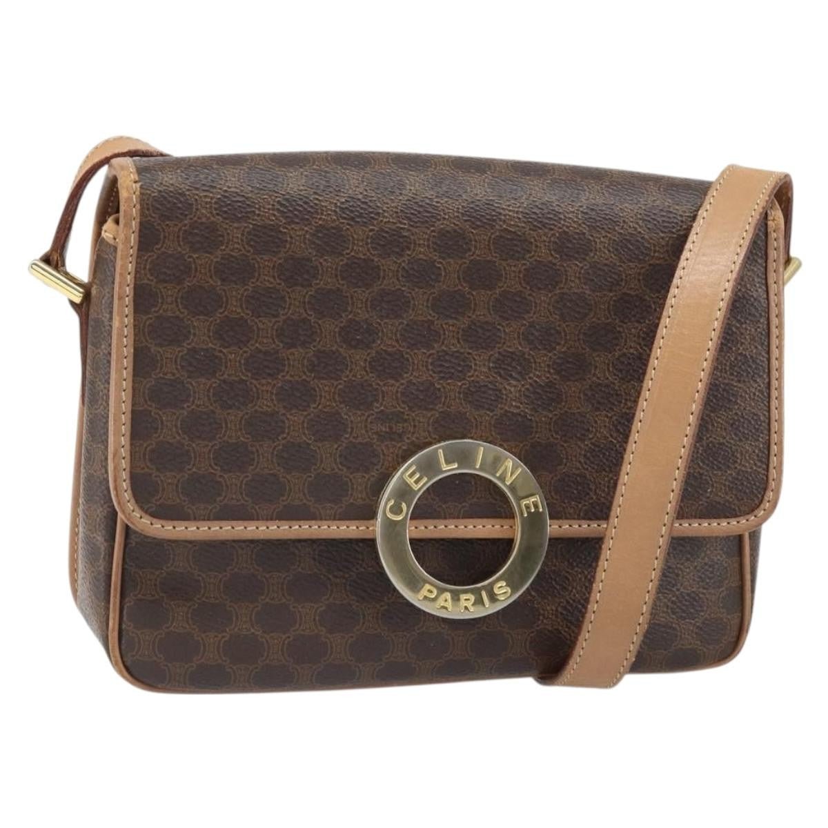 Celine Vintage Macadam Circle Logo Shoulder Bag - Brandsamsara
