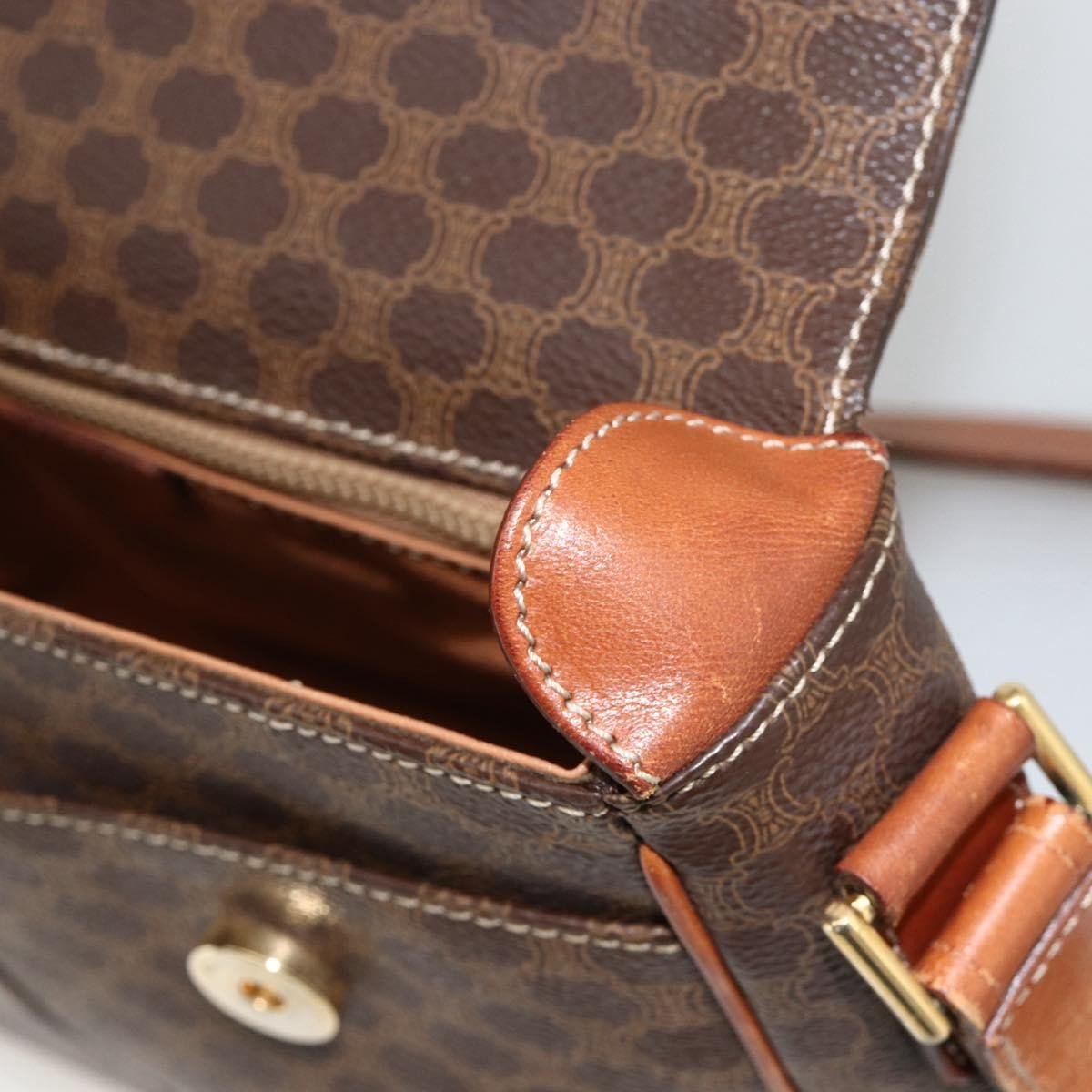 Celine Vintage Macadam Circle Logo Shoulder Bag - Brandsamsara