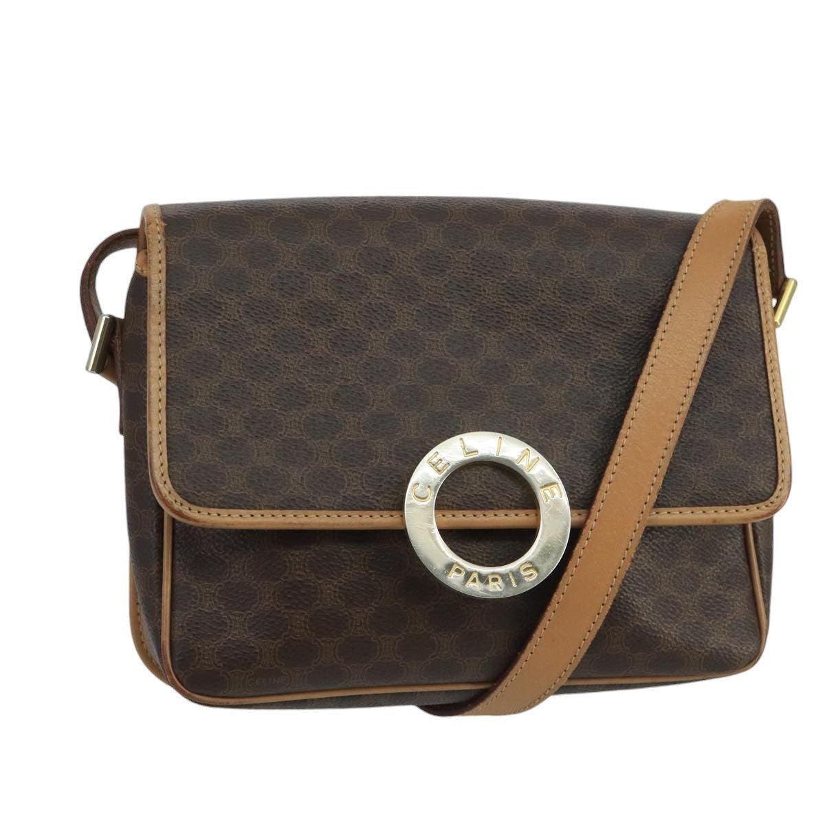 Celine Vintage Macadam Circle Logo Shoulder Bag - Brandsamsara
