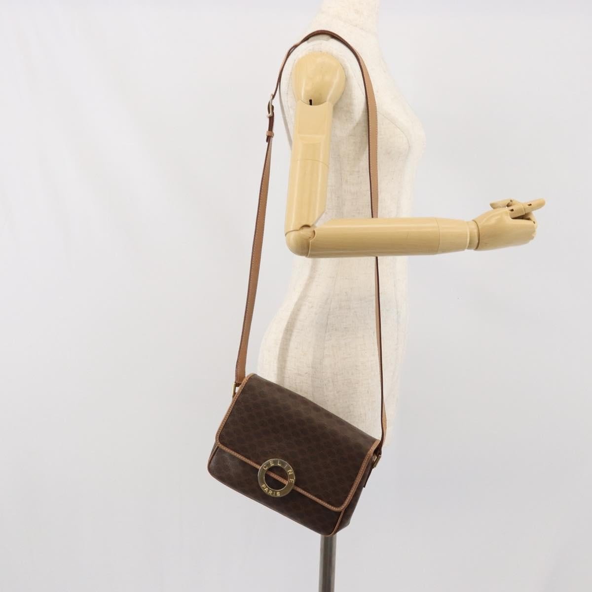 Celine Vintage Macadam Circle Logo Shoulder Bag - Brandsamsara