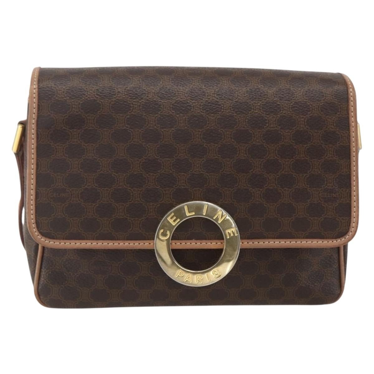 Celine Vintage Macadam Circle Logo Shoulder Bag - Brandsamsara