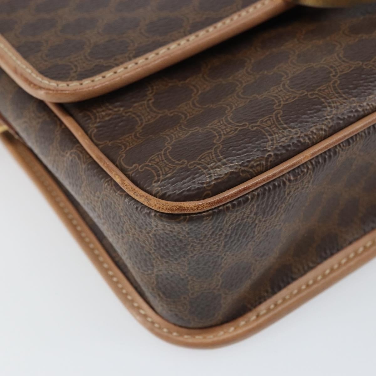 Celine Vintage Macadam Circle Logo Shoulder Bag - Brandsamsara