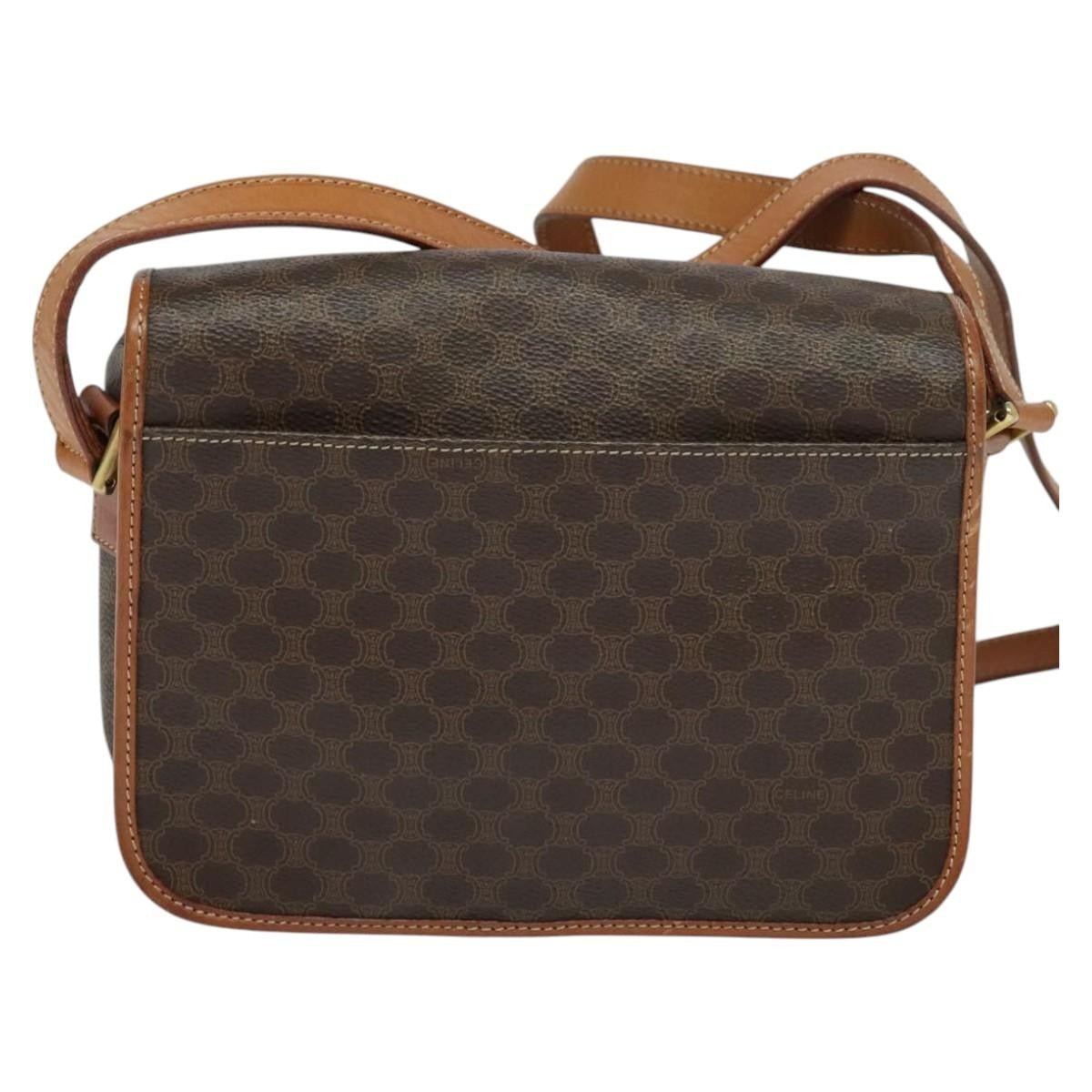 Celine Vintage Macadam Circle Logo Shoulder Bag - Brandsamsara