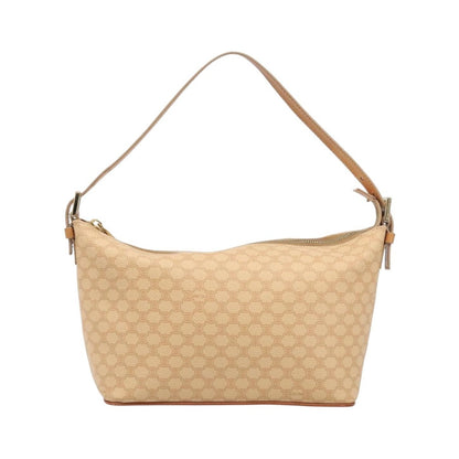 Celine Vintage Zip Hobo Macadam Canvas, Beige, Canvas, Shoulder Bag