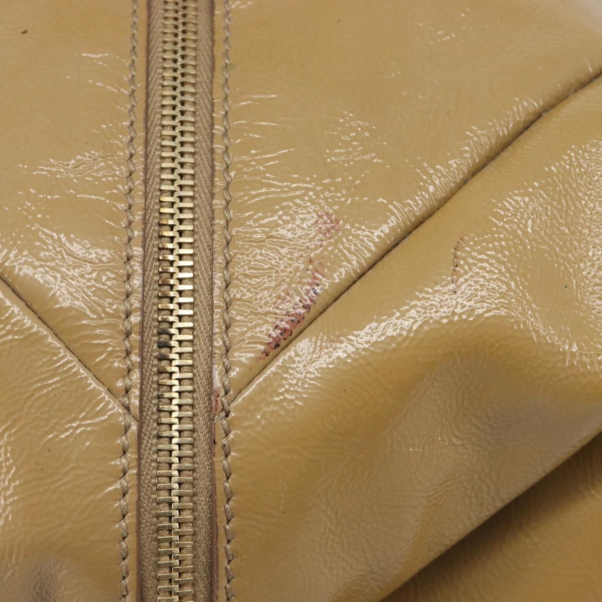 Saint Laurent Easy Y Satchel Patent, Beige, Patent Leather, Handbag