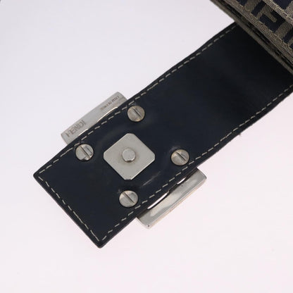 Fendi Baguette Zucca Canvas, Navy, Canvas, Handbag
