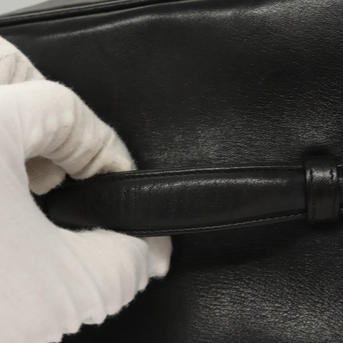 Chanel Vanity pouch Leather, BLACK, LEATHER, Handbag