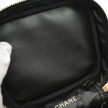 Chanel Vintage Timeless Cosmetic Case Caviar, Black, Leather, Handbag