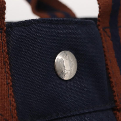 Hermes Fourre Tout Toile, Navy, Canvas, Tote Bag