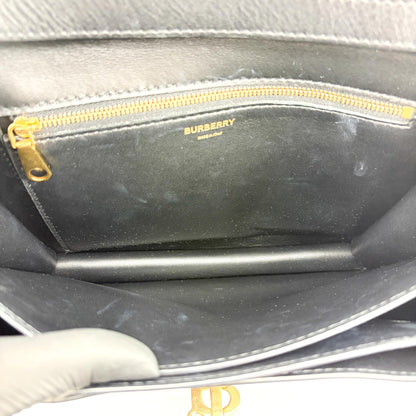 Burberry TB Shoulder Bag Leather, Black, Leather, Shoulder Bag