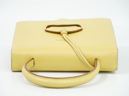 Loewe Barcelona Top Handle Leather, Yellow, Leather, Tote Bag