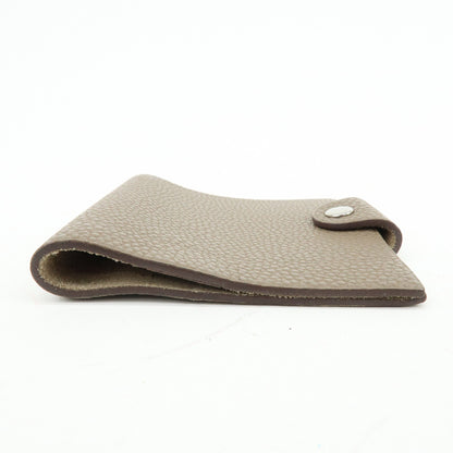Hermes Ulysses Agenda Cover Leather, Beige, Leather, Briefcase
