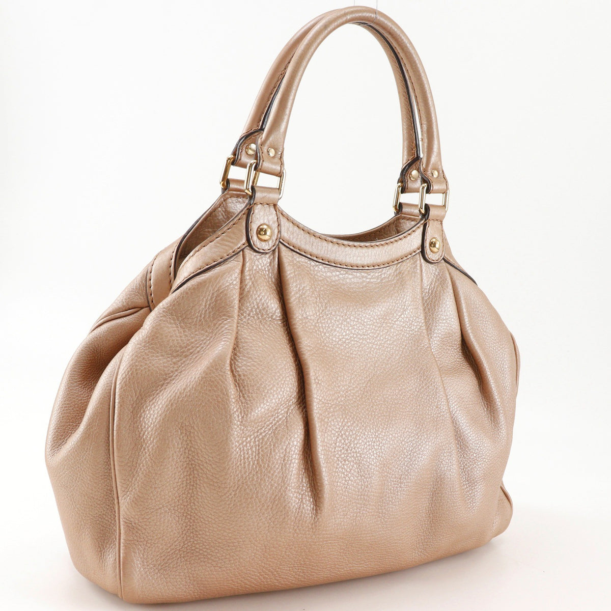 Gucci Sukey Leather, Metallic, Leather, Tote Bag