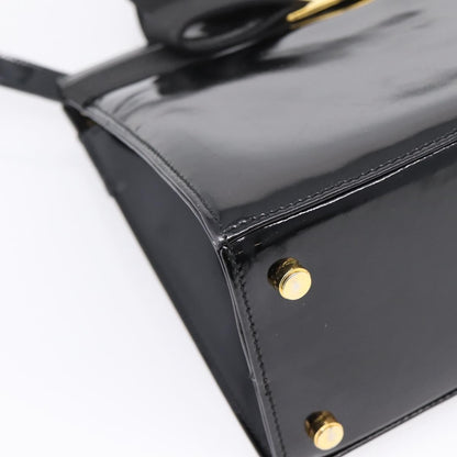 Salvatore Ferragamo Convertible Vara Bow Patent Leather, Black, Patent Leather, Handbag