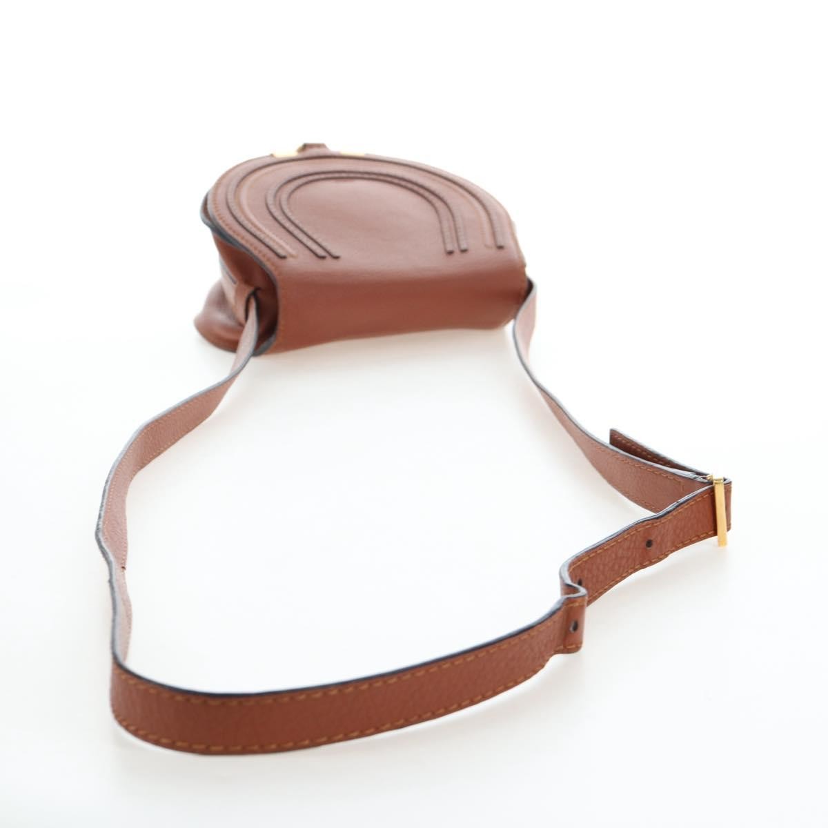 Chloe Marcie Leather, Brown, Leather, Crossbody Bag
