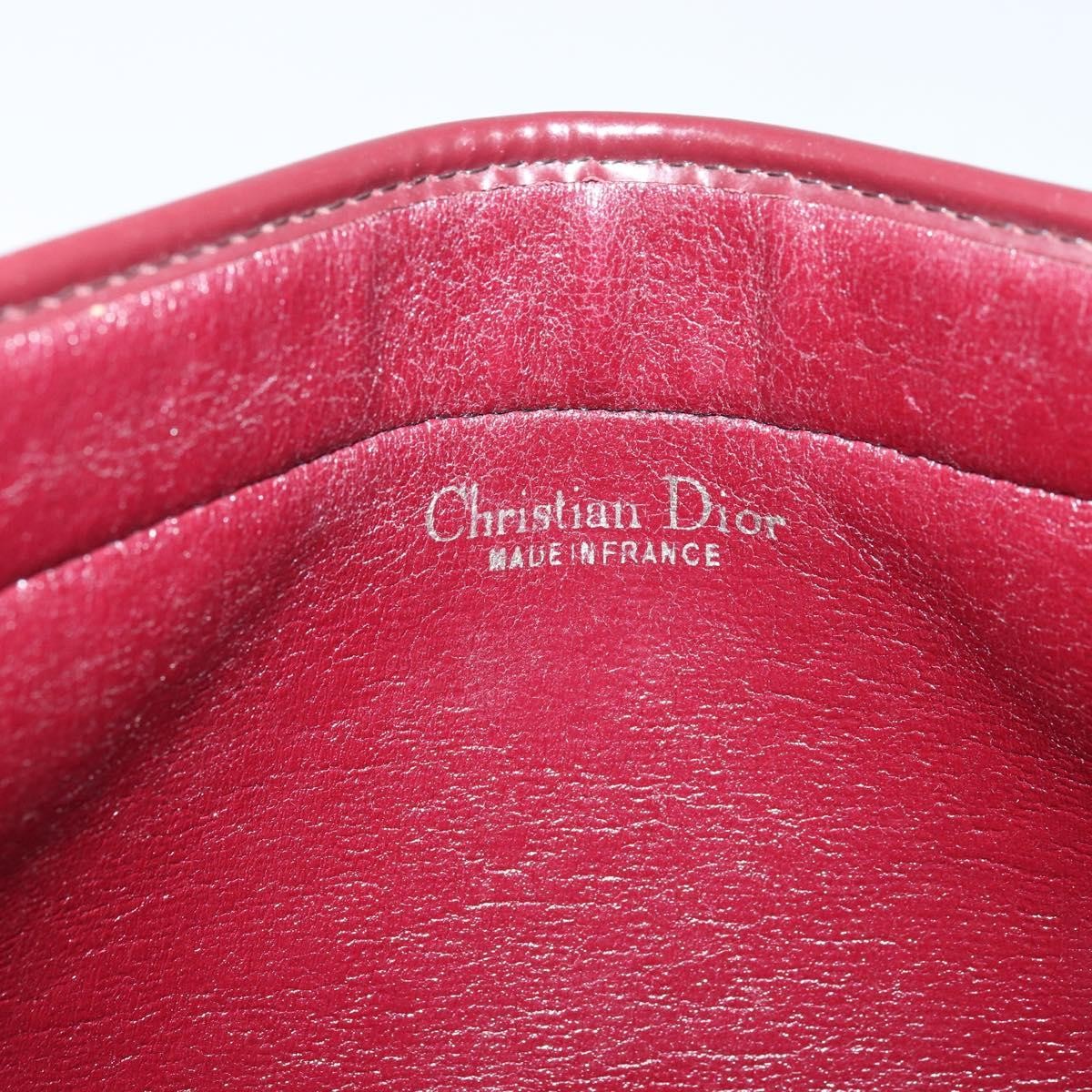 Christian Dior Vintage Trotteur Chain Canvas, Red, Canvas, Shoulder Bag