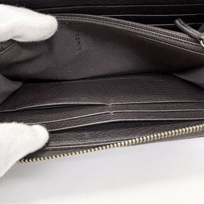 Fendi Zip Around Zucca Coated Canvas, Brown, Leather, Wallet