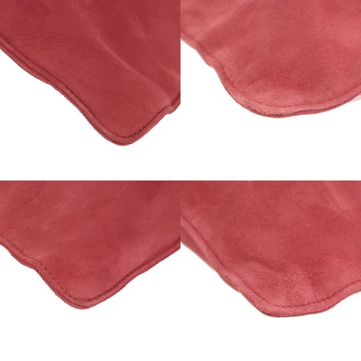 Loewe Anagram Leather, Red, Suede, Tote Bag