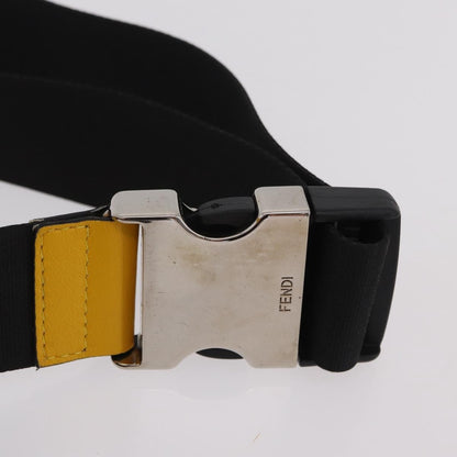 Fendi Zip Waist Zucca Embossed Leather, Yellow, Canvas, Handbag