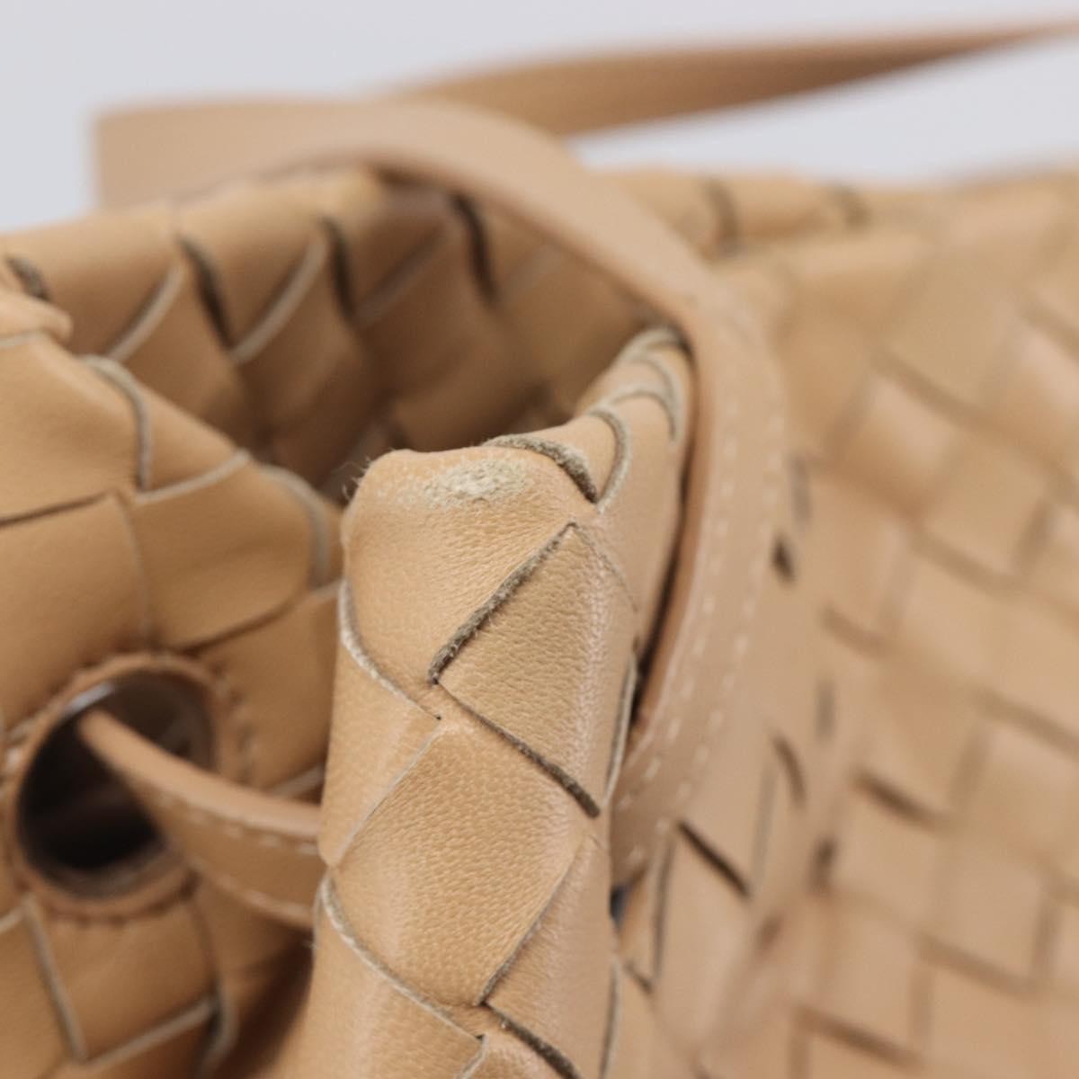 Bottega Veneta Garda Intrecciato Nappa, Beige, Leather, Handbag