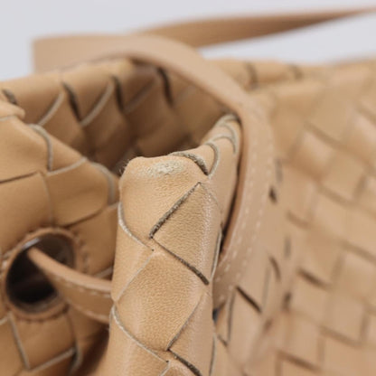 Bottega Veneta Garda Intrecciato Nappa, Beige, Leather, Handbag
