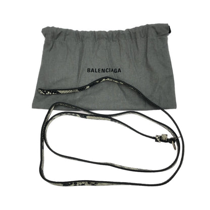 Balenciaga Hourglass Top Handle Leather, Gray, Calfskin, Handbag