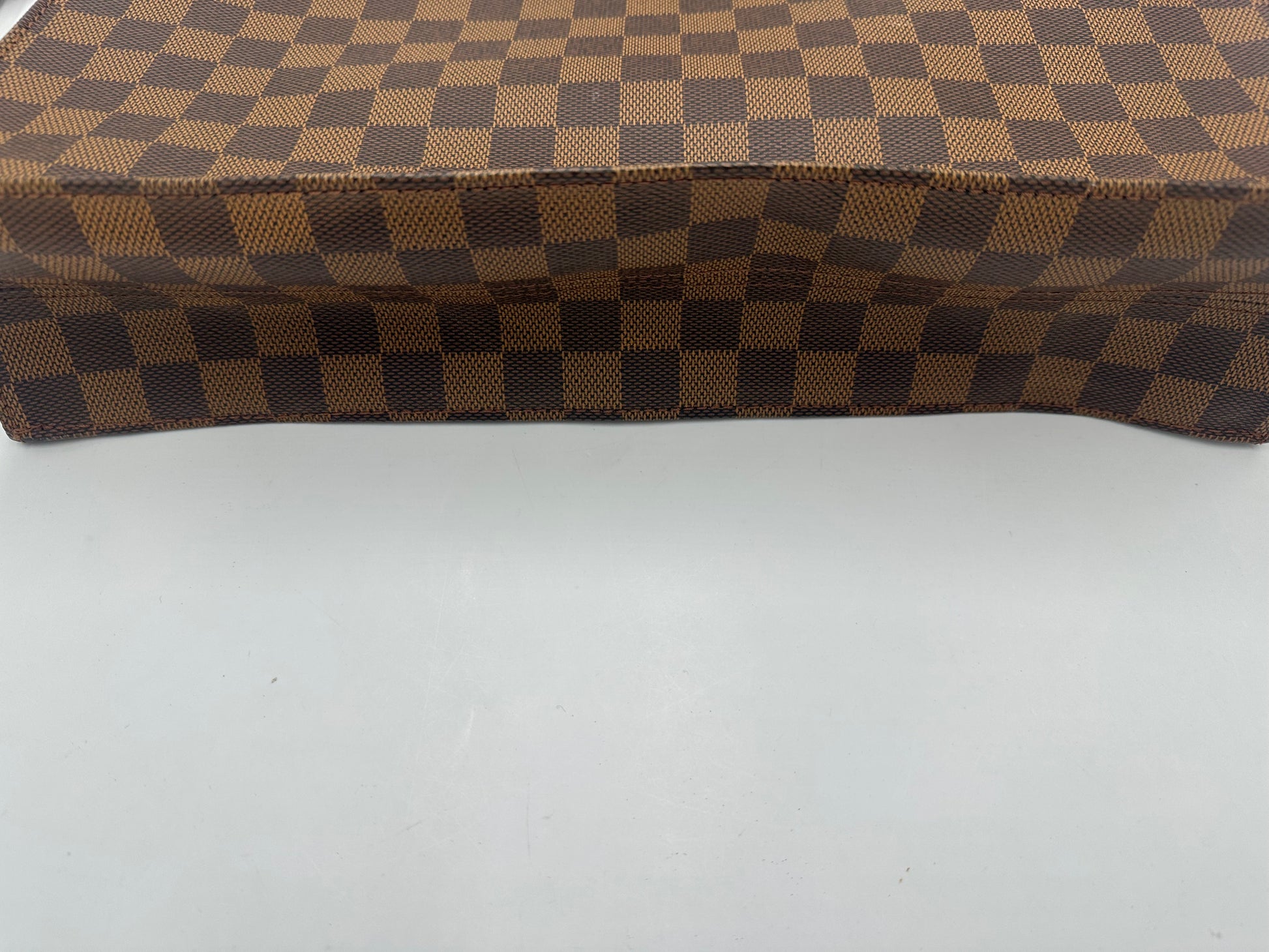 Louis Vuitton Sac Plat Bag Damier, BROWN, CANVAS, Handbag