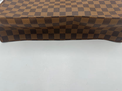 Louis Vuitton Sac Plat Bag Damier, BROWN, CANVAS, Handbag