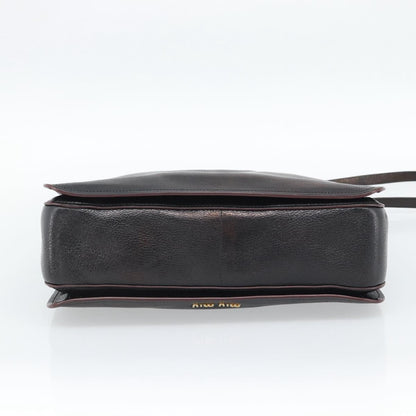 Miu Miu Madras Convertible Lock Leather, Black, Leather, Tote Bag