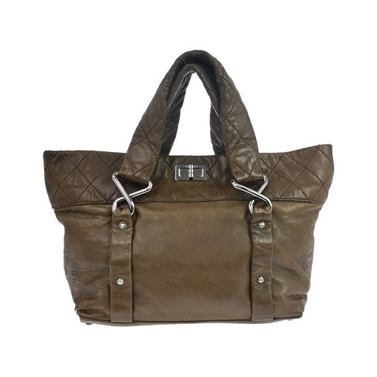 Chanel 8 Knots Lambskin, Brown, Leather, Tote Bag