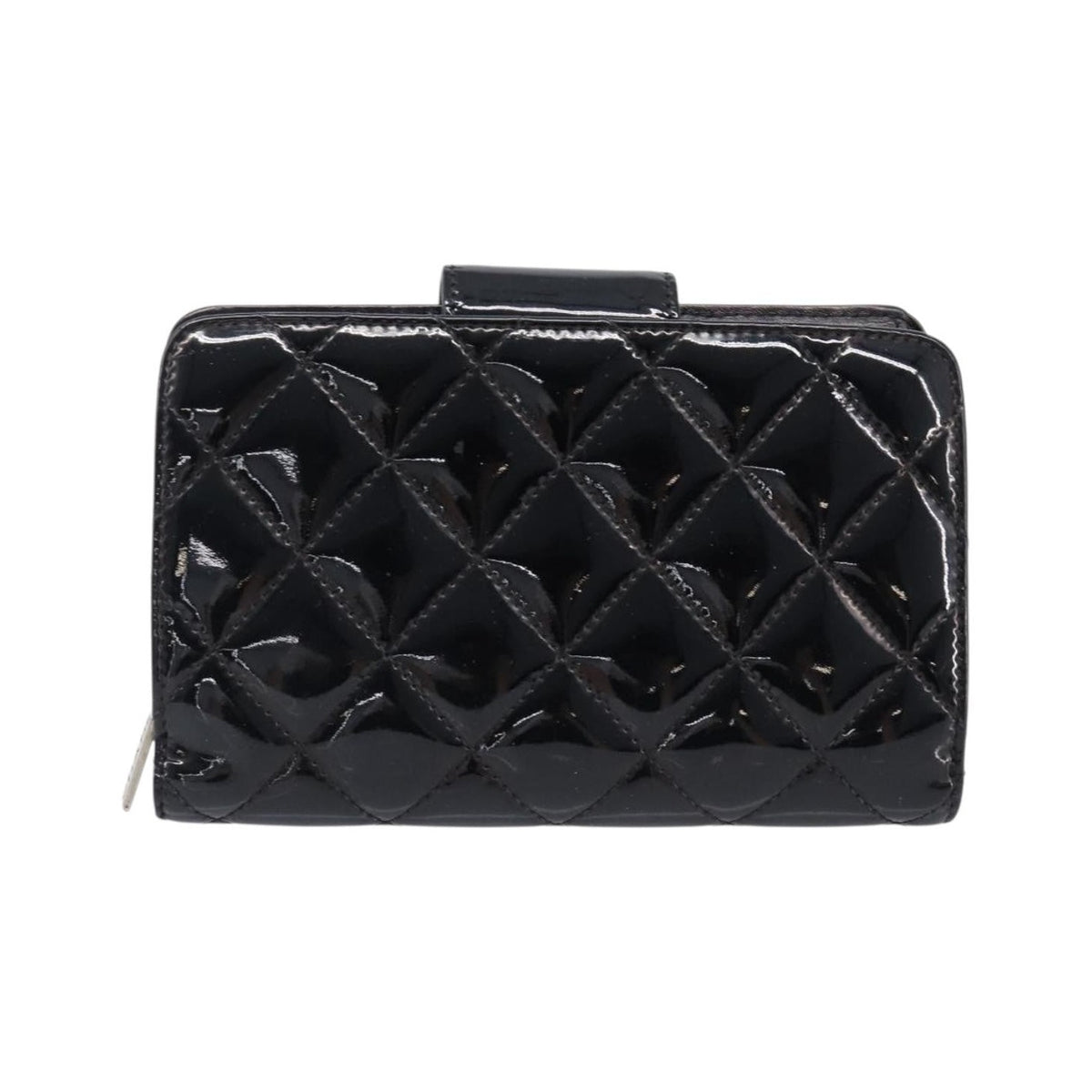 Chanel Brilliant CC French Quilted Patent, Black, Patent Leather, Wallet