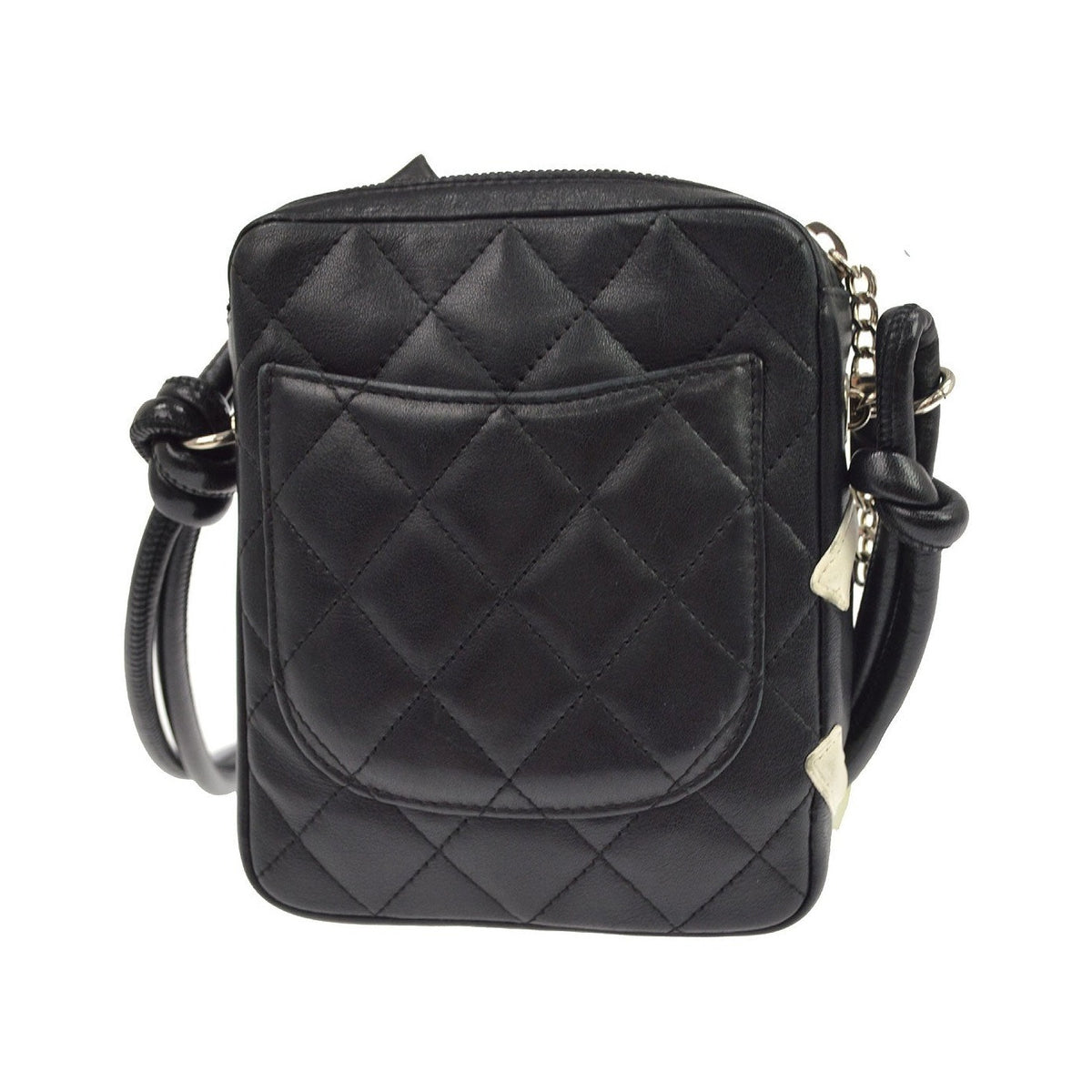 Chanel Cambon Quilted Leather, Black, Leather, Crossbody Bag