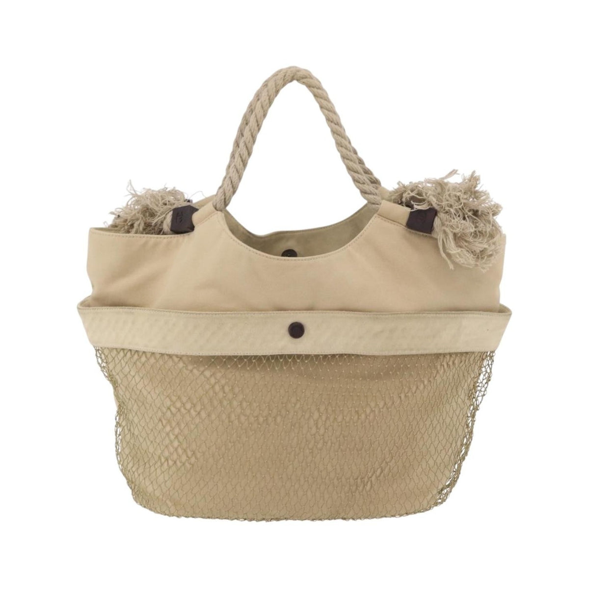 Chanel Camellia Flower Tote Canvas, Beige, Canvas, Tote Bag