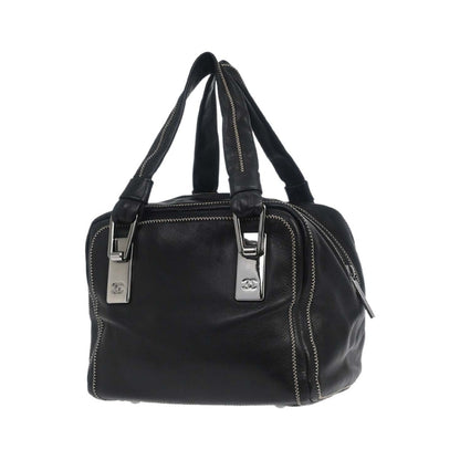 Chanel CC Bowler Leather, Black, Leather, Handbag