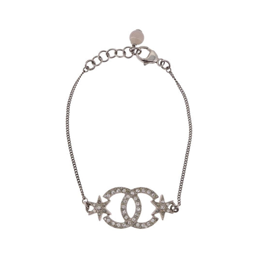 Chanel CC Charm Metal, Silver, Metal, Bracelet