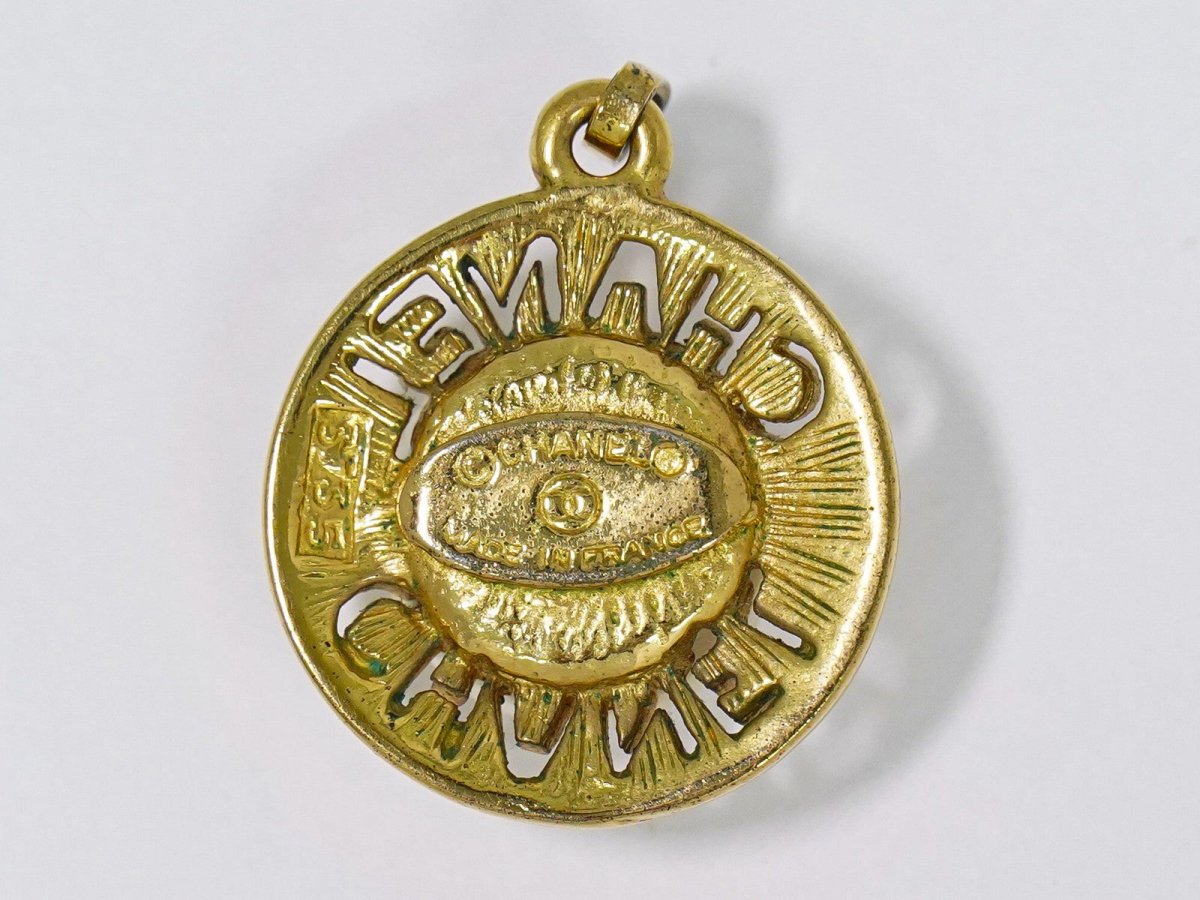 Chanel CC Logo Chain Pendant Necklace Imitation Pearl - Brandsamsara